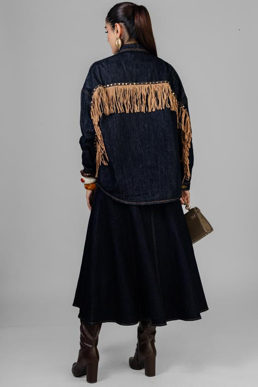 CHAQUETA DENIM BARBAS