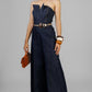 PALAZZO STRAPLESS DENIM