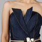 PALAZZO STRAPLESS DENIM