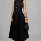 CONJUNTO BLUSA Y FALDA NEGRO