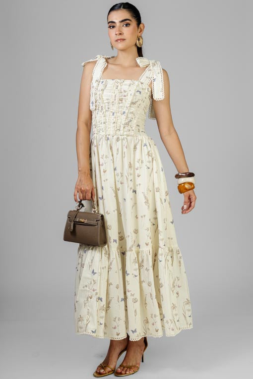 VESTIDO FLORES Y MARIPOSAS