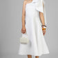 VESTIDO BLANCO MOÑO HOMBRO