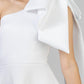 VESTIDO BLANCO MOÑO HOMBRO