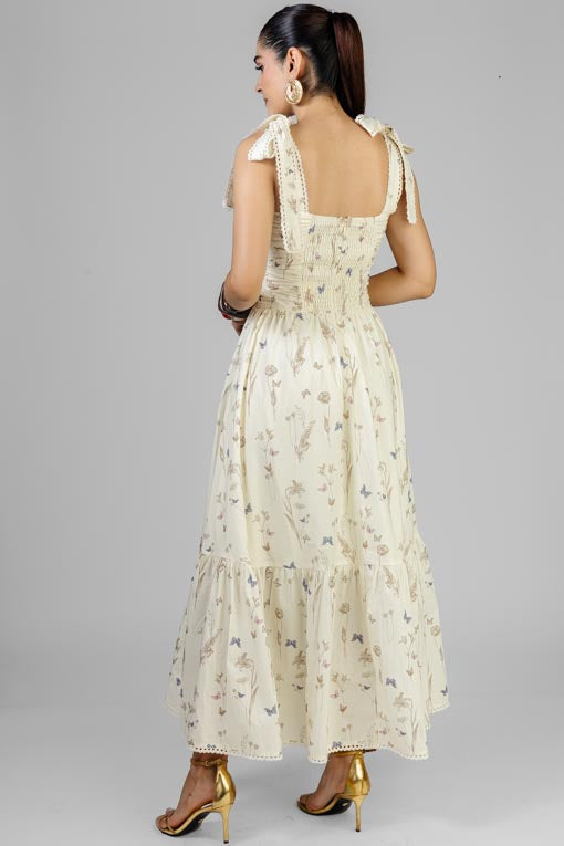 VESTIDO FLORES Y MARIPOSAS