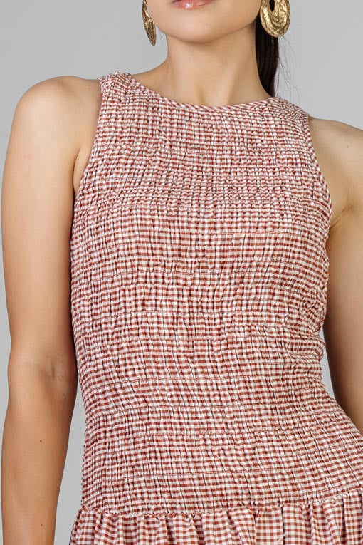VESTIDO SMOCK CUADROS