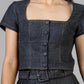 CONJUNTO DENIM FALDA ABERTURA