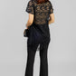 BLUSA EN ENCAJE NEGRO