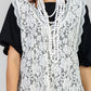 BLUSA NEGRA ENCAJE BLANCO