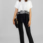 BLUSA BICOLOR CON ENCAJE