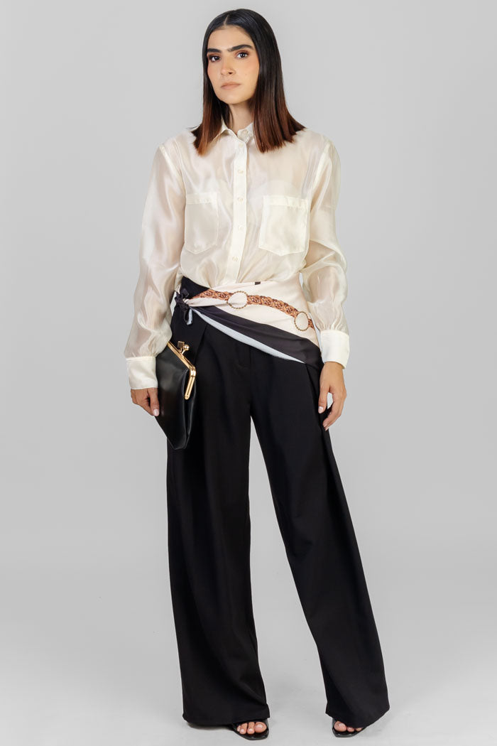 BLUSA TRANSPARENCIA SATINADA