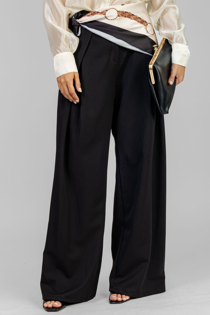 PANTALON WIDE LEG PAÑOLETA