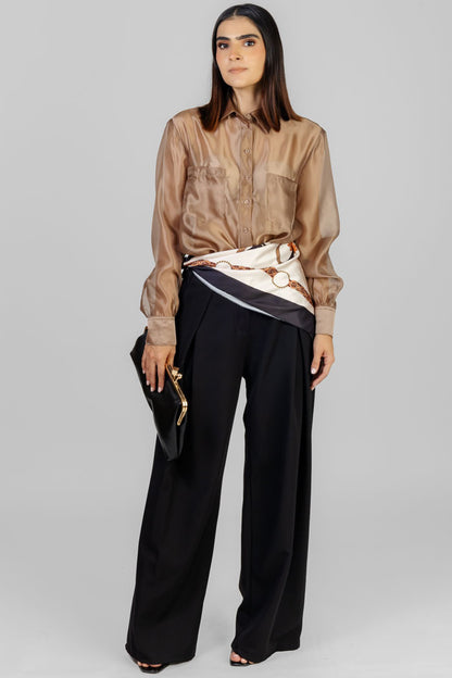 BLUSA TRANSPARENCIA SATINADA