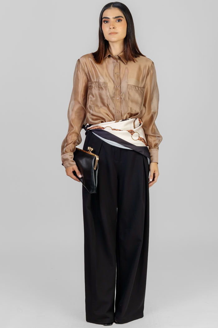 BLUSA TRANSPARENCIA SATINADA