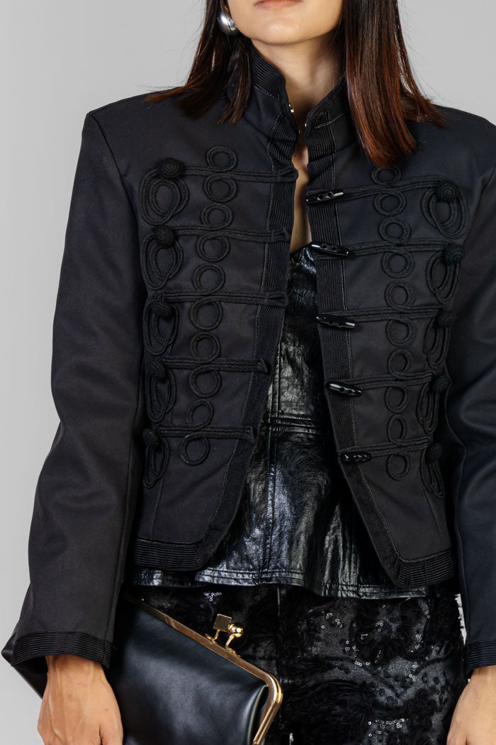 CHAQUETA MILITAR NEGRA