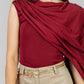BLUSA DRAPEADA VINO ELEGANTE