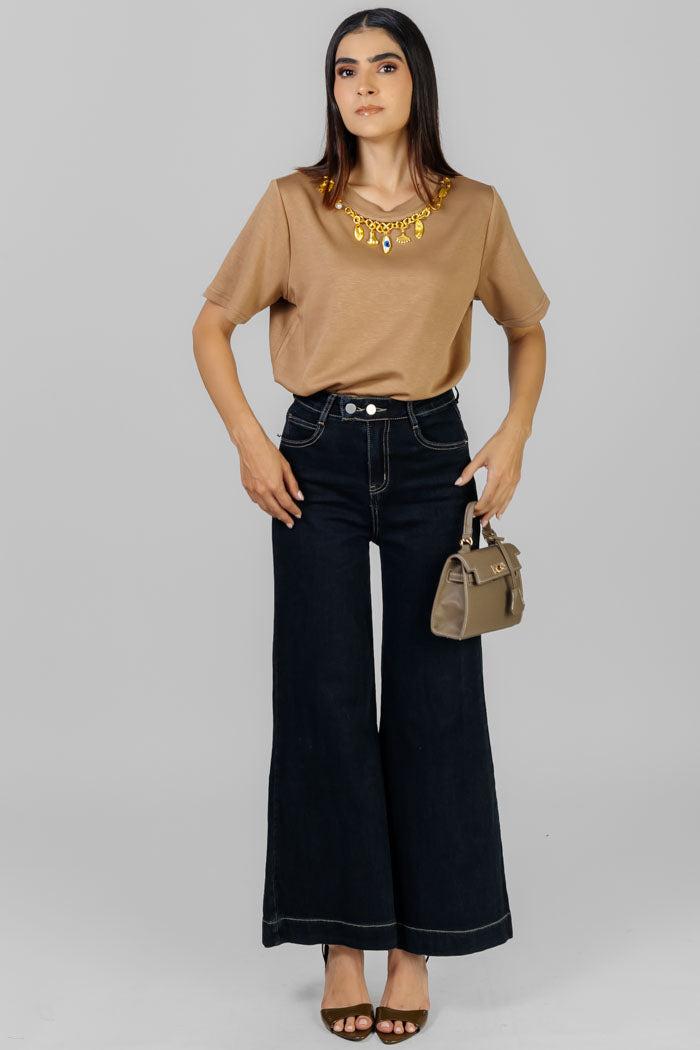 PANTALON WIDE LEG DENIM
