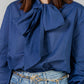 BLUSA AZUL LAZO