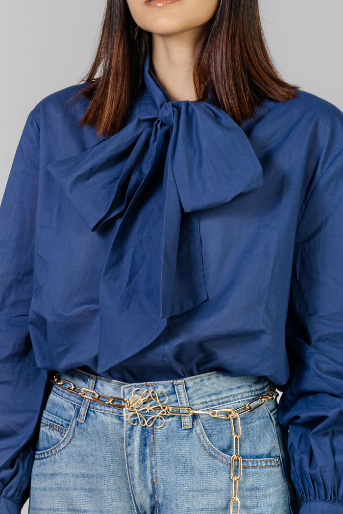 BLUSA AZUL LAZO