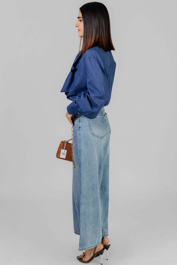 BLUSA AZUL LAZO