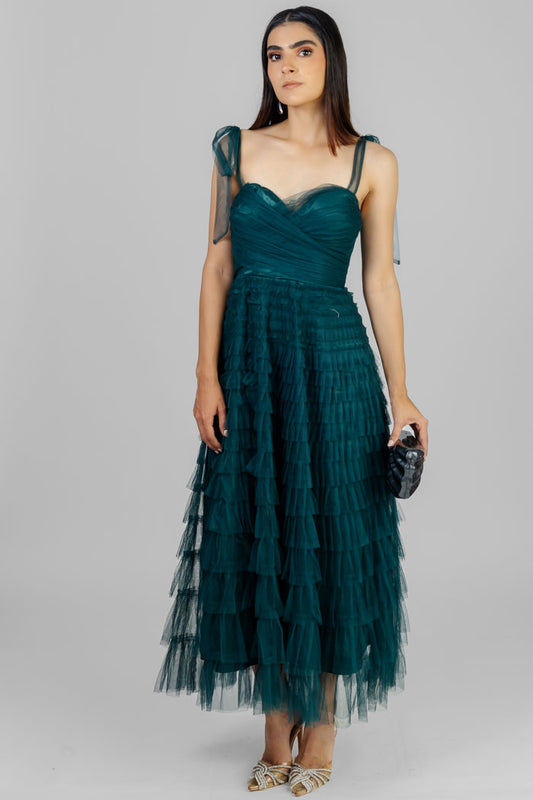 VESTIDO VERDE DE TUL
