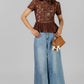BLUSA ENCAJE CUELLO MAO