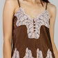 CONJUNTO CHOCOLATE SATINADO ENCAJE
