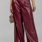 PANTALON VINO TIPO PIEL