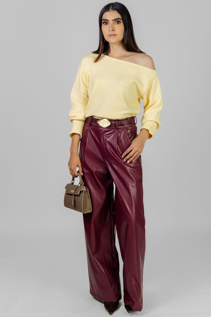 BLUSA AMARILLA HOMBRO CAÍDO