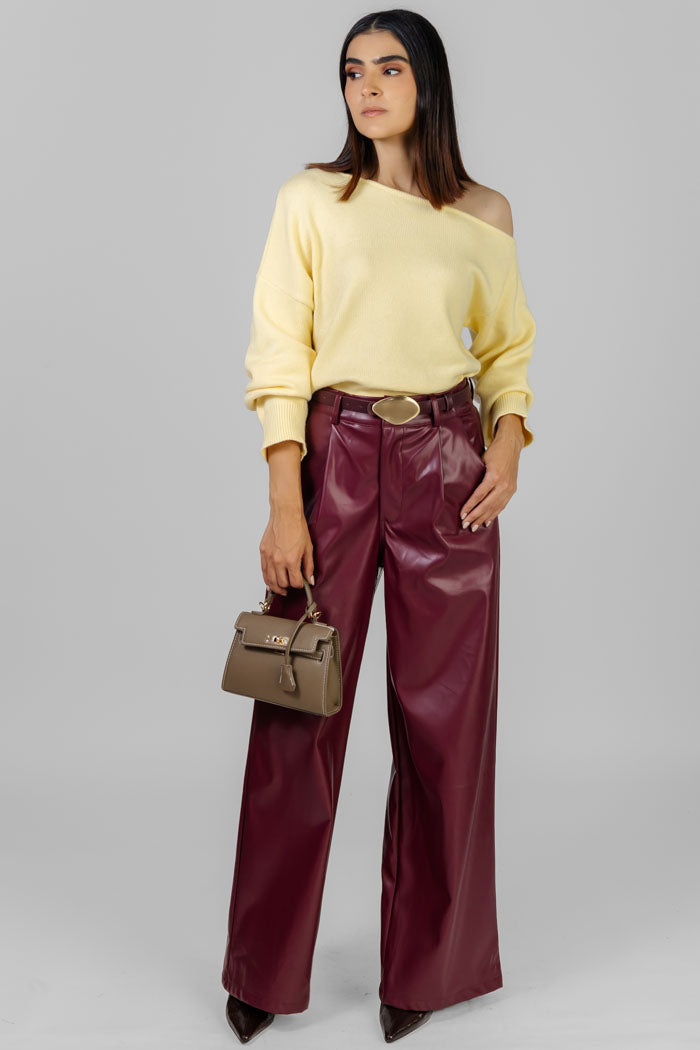 BLUSA AMARILLA HOMBRO CAÍDO