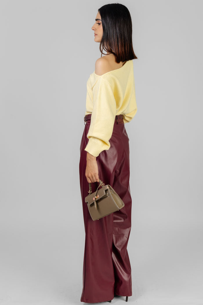 BLUSA AMARILLA HOMBRO CAÍDO