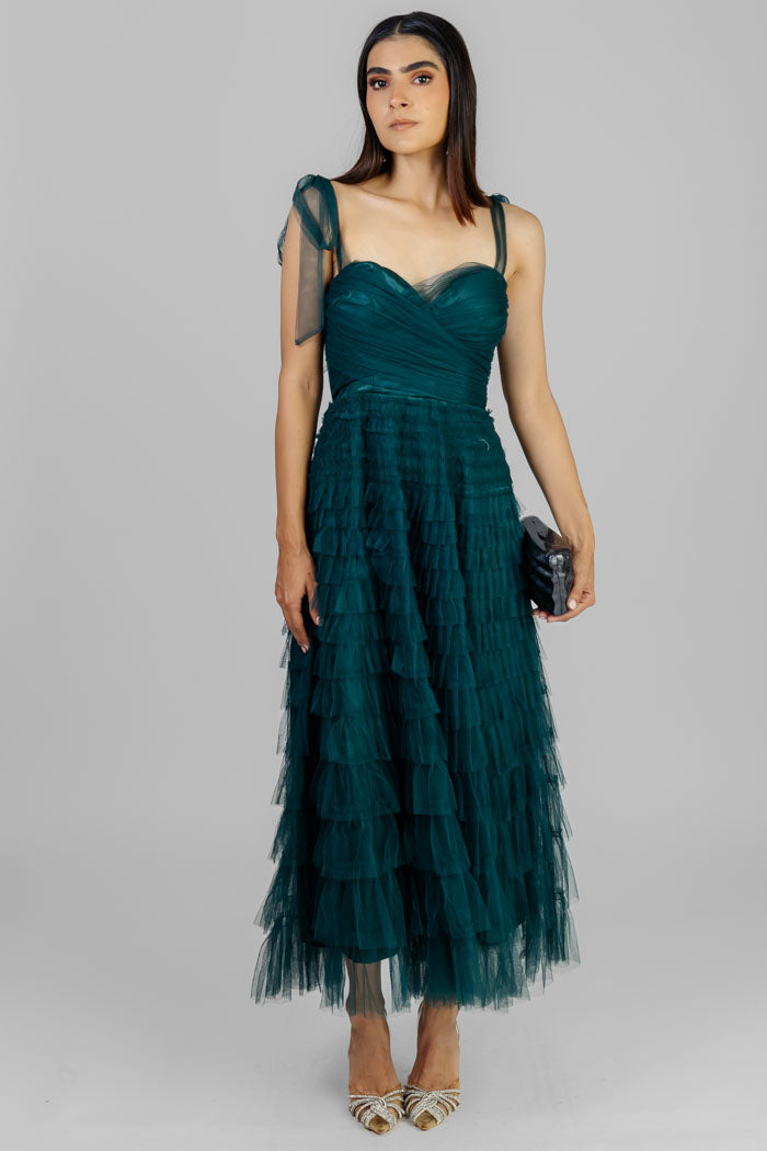 VESTIDO VERDE DE TUL