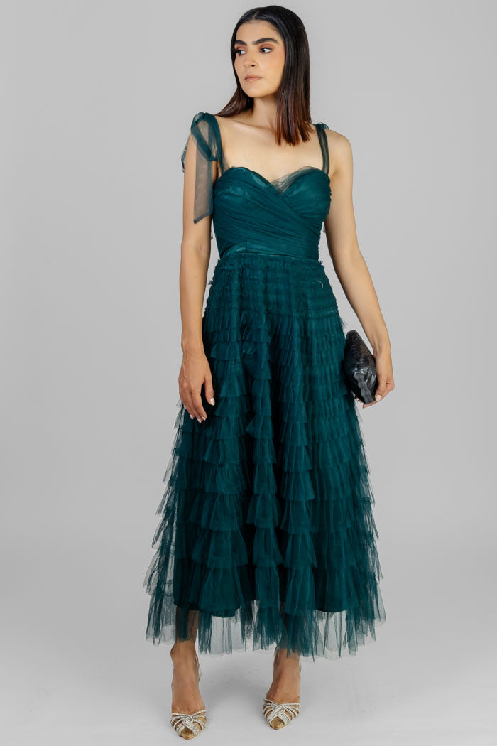VESTIDO VERDE DE TUL
