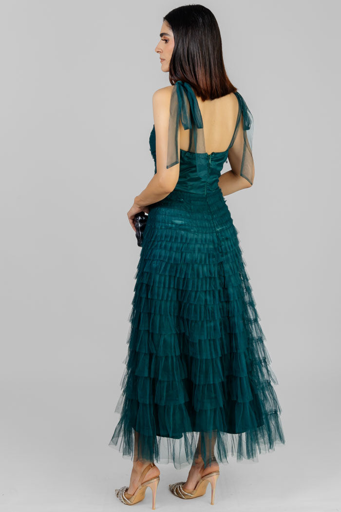 VESTIDO VERDE DE TUL