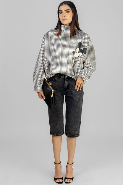 BERMUDA DENIM NEGRA