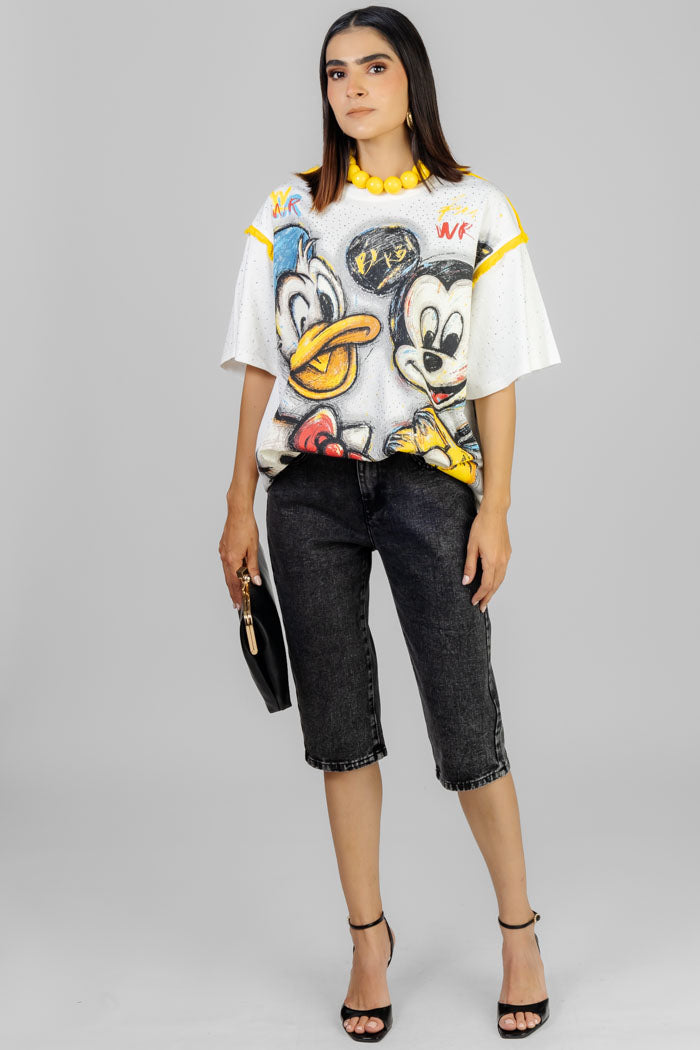 BLUSA ESTAMPADO CARTOON OVERSIZE