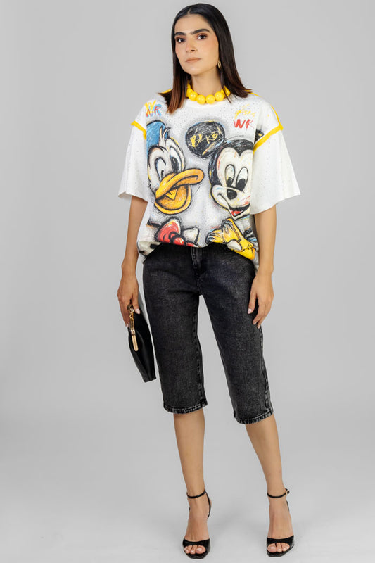 BLUSA ESTAMPADO CARTOON OVERSIZE