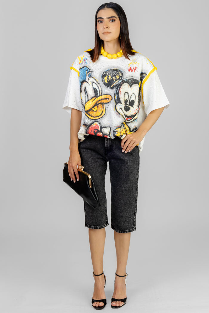 BLUSA ESTAMPADO CARTOON OVERSIZE