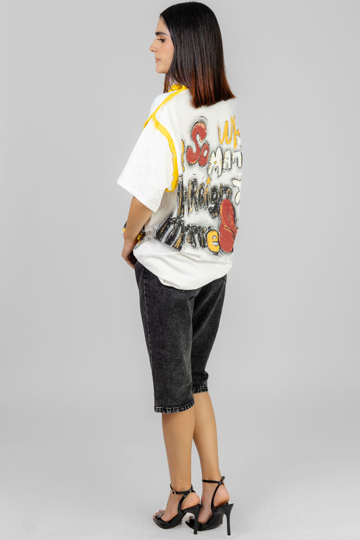 BLUSA ESTAMPADO CARTOON OVERSIZE