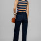 PANTALON DENIM BOTONES DORADOS