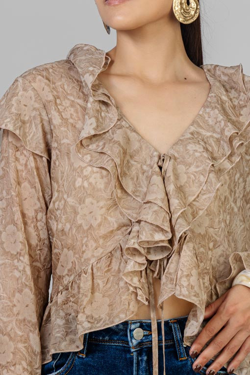 BLUSA VOLANTES FLORAL