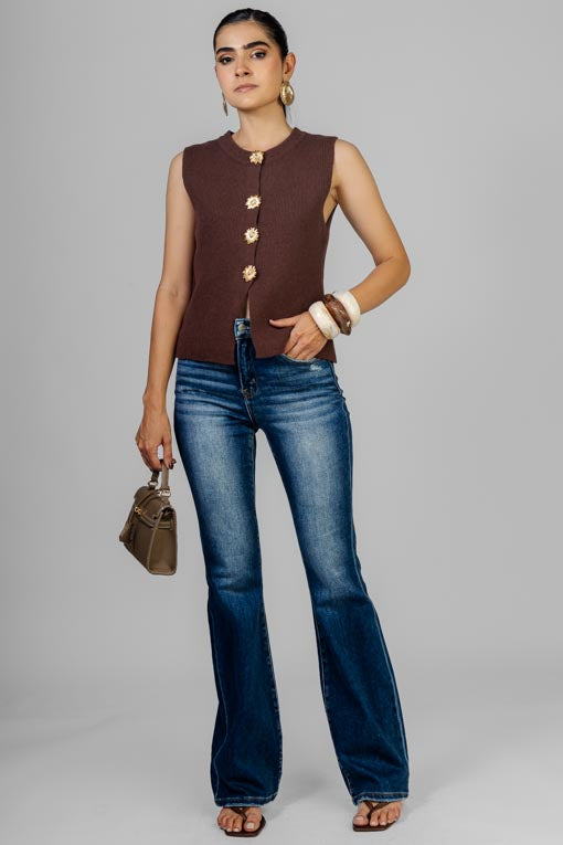 BLUSA TEJIDO BOTONES SOL