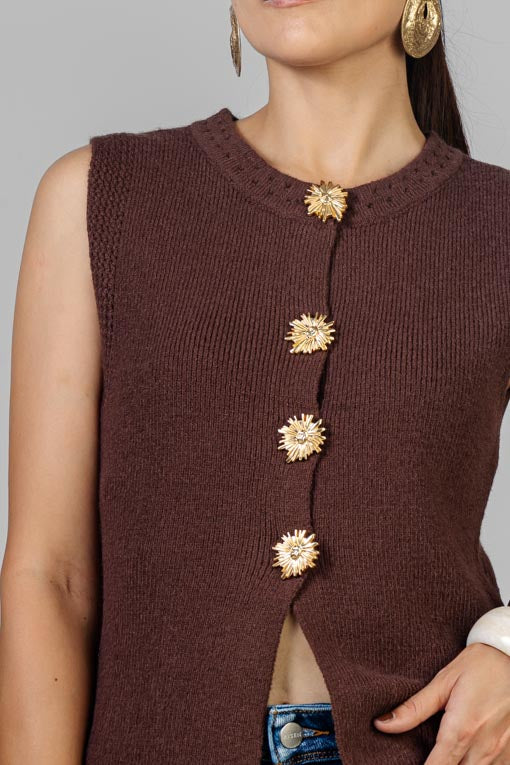 BLUSA TEJIDO BOTONES SOL