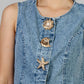 CHALECO DENIM BOTONES DE MAR