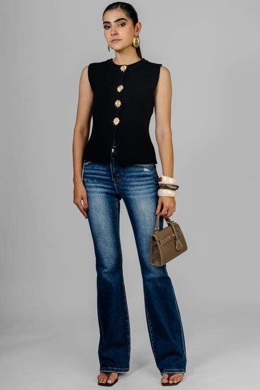 BLUSA TEJIDO BOTONES SOL