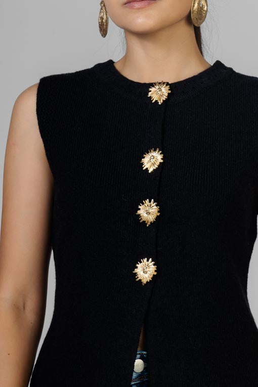 BLUSA TEJIDO BOTONES SOL