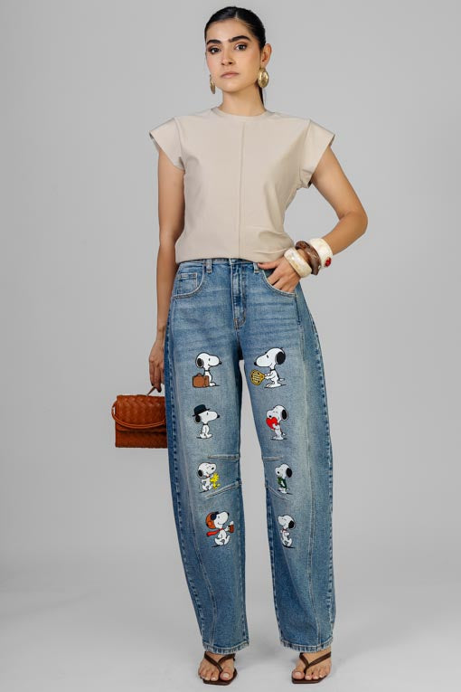 PANTALON DENIM CARTOON