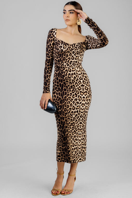 VESTIDO RECTO ANIMAL PRINT