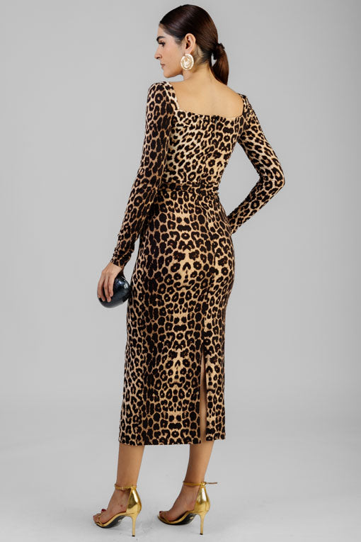 VESTIDO RECTO ANIMAL PRINT