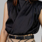 BLUSA NEGRA SATINADA ENVOLVENTE
