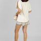 BLUSA CREMA MANGA CAPA